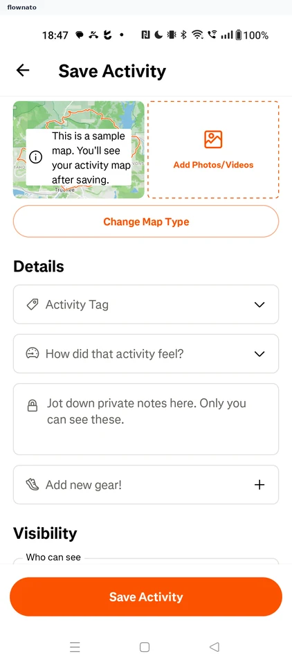 Strava: Save Activity