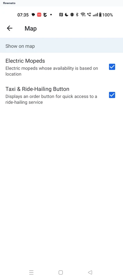 Moovit: Map settings