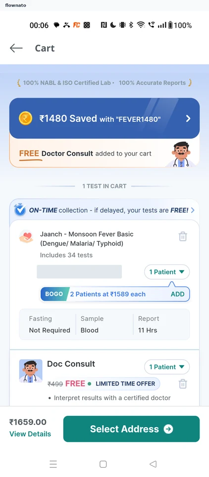 PharmEasy: Lab cart