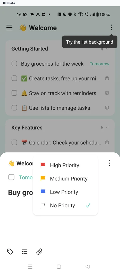 TickTick: Task detail sheet