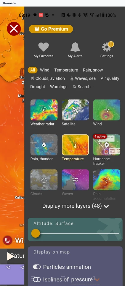 Windy: Menu