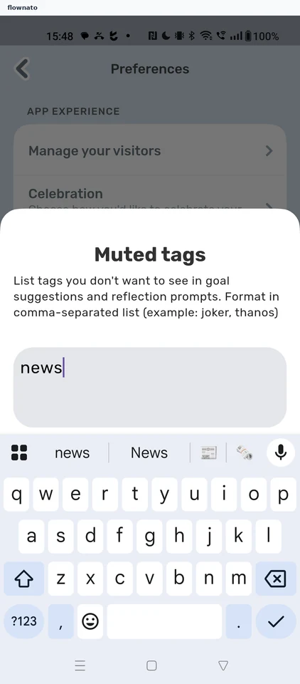 Finch: Muted tags sheet