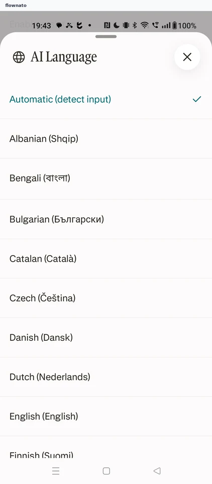 Perplexity: AI Language picker