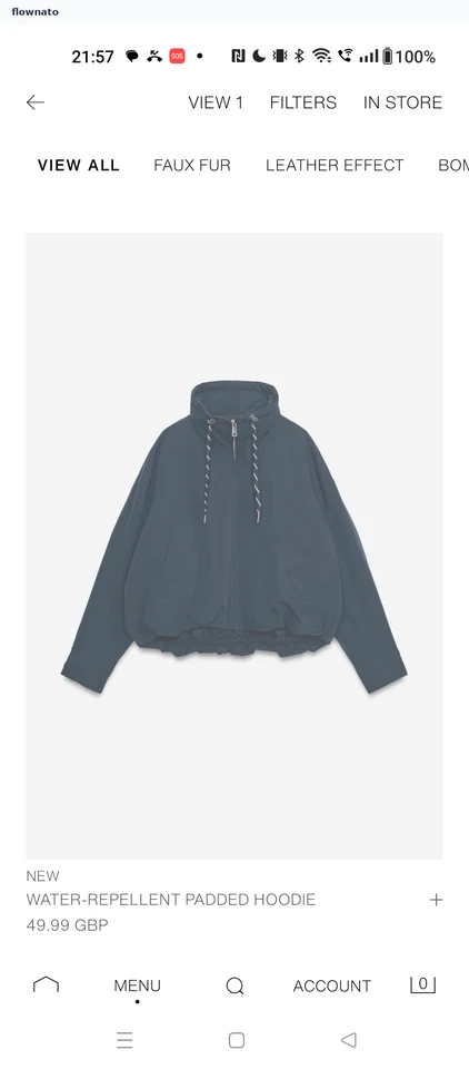 ZARA: Product list