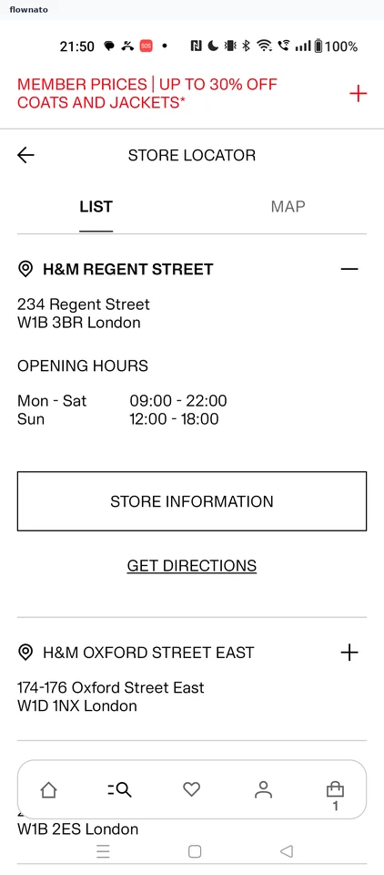 H&M: Store locator