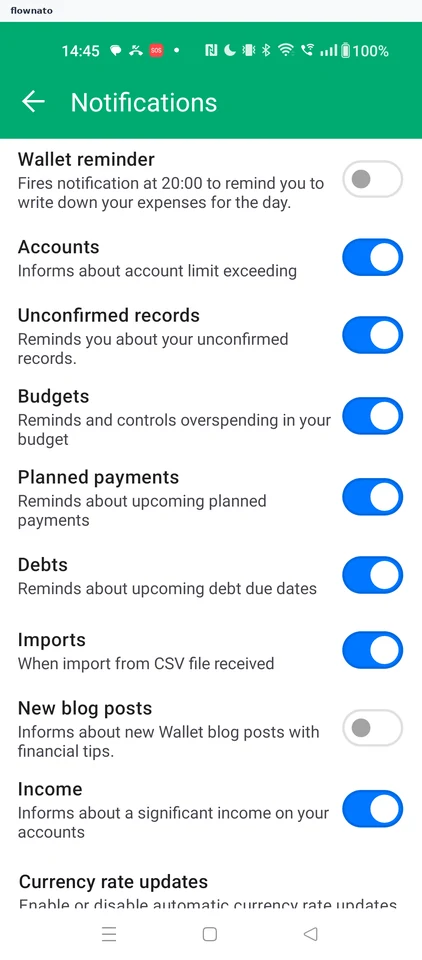 Wallet: Notifications