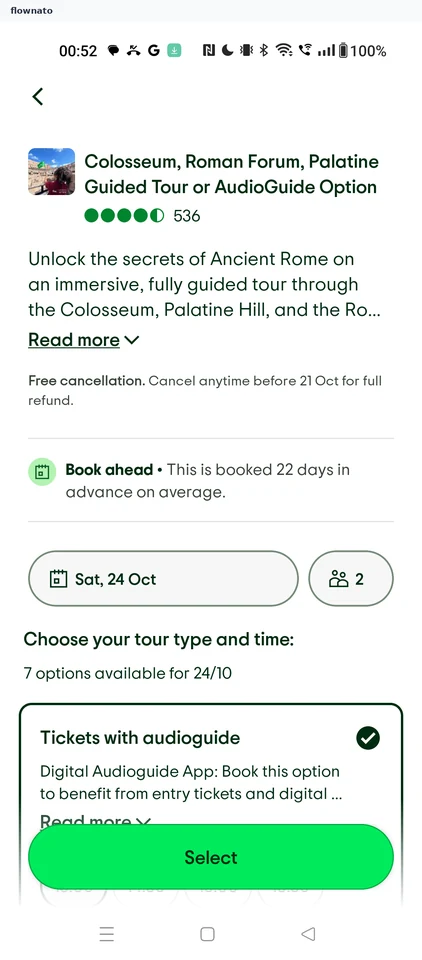 Tripadvisor: Tour options