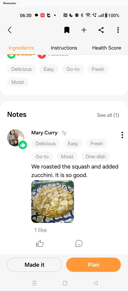 Samsung Food: Recipe detail