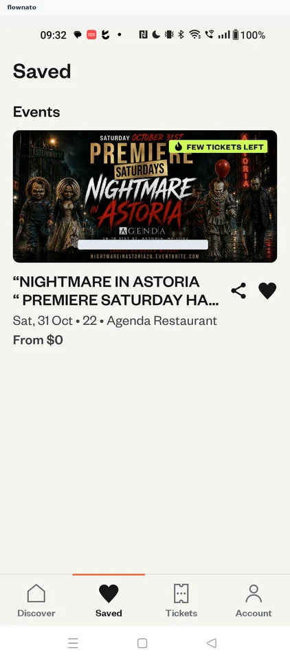 Eventbrite: Saved