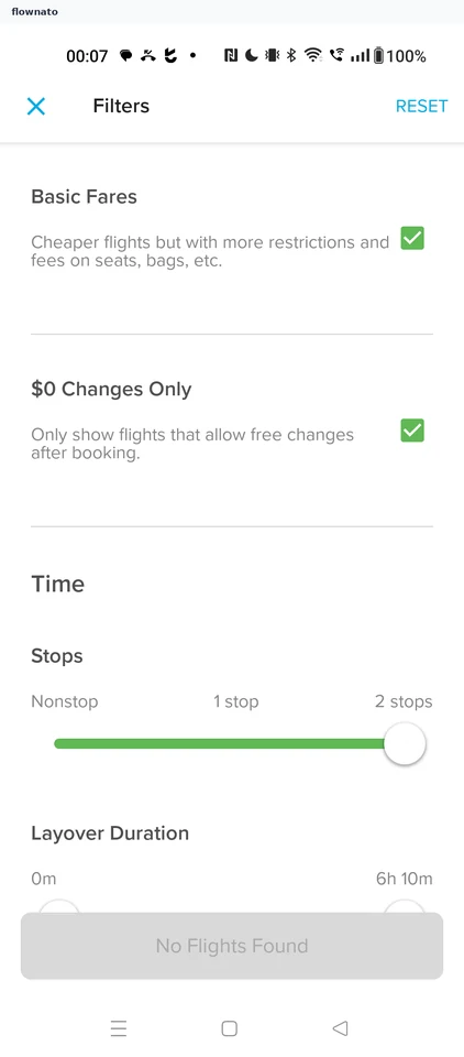Hopper: Flight filters