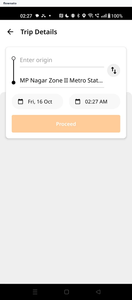 Chalo: Trip details
