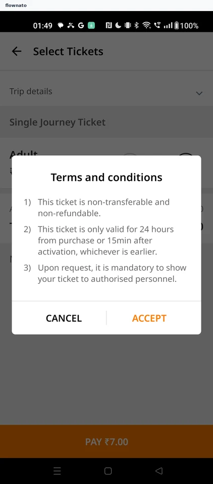Chalo: Terms and conditions