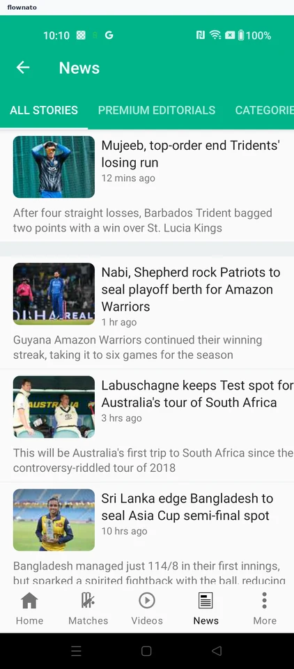 Cricbuzz: Choose a report