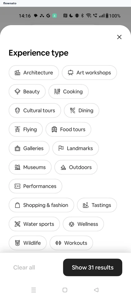 Airbnb: Experience type