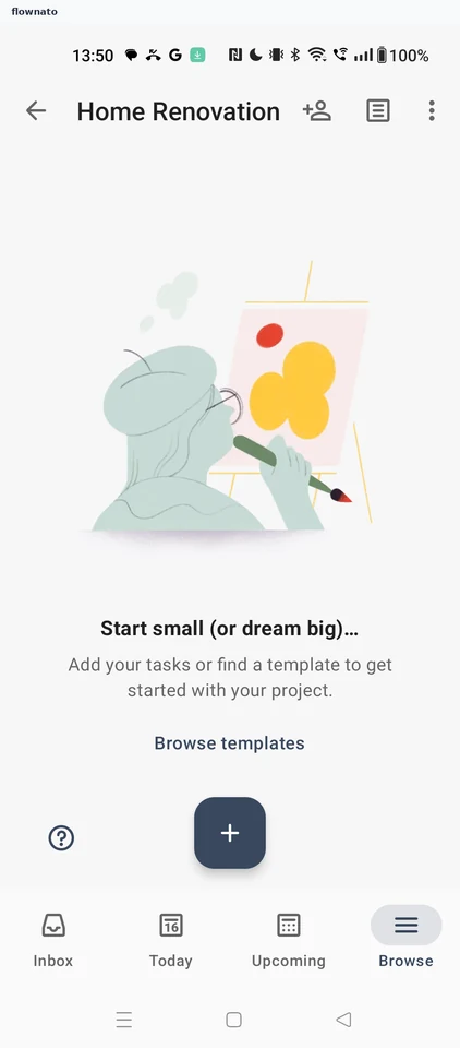 Todoist: Empty project