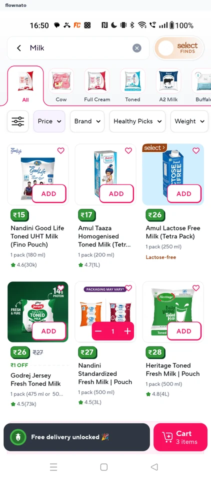 Sorted by price