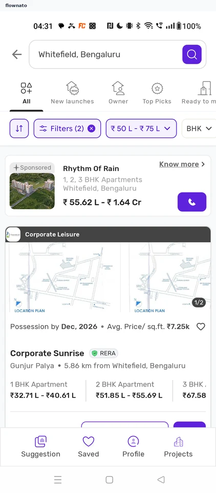 Housing: Sorted results