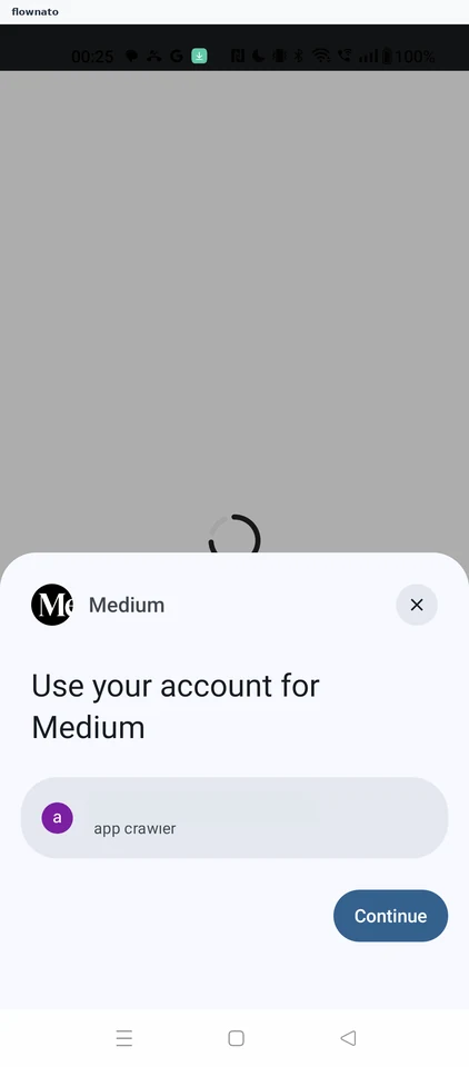 Medium: Pick a Google account