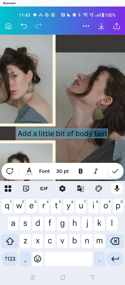 Canva: Edit the new text box