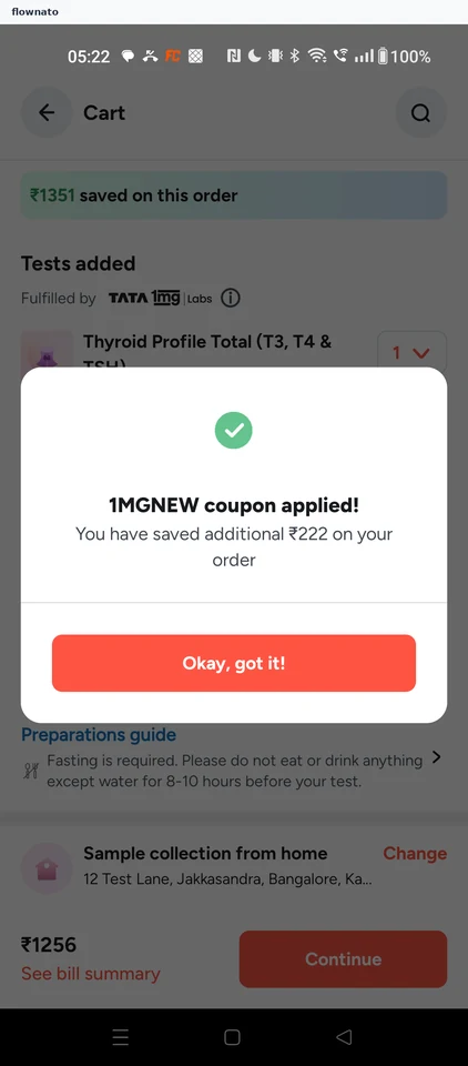 Tata 1mg: Coupon applied