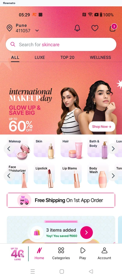 Nykaa: Start from Home