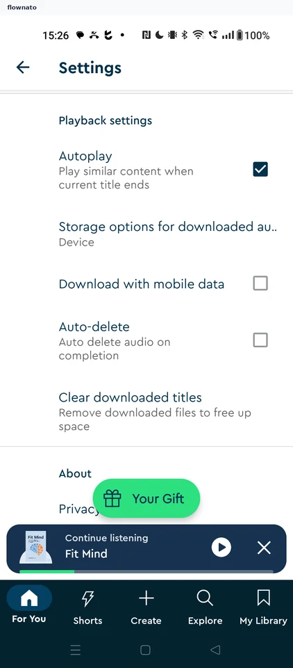 Blinkist: Settings