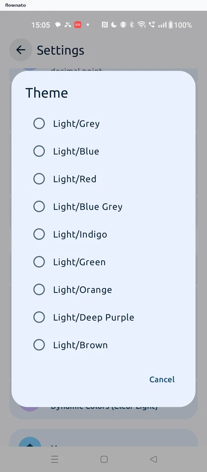 Fuelio: Theme picker