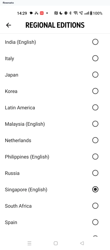 Flipboard: Regional editions