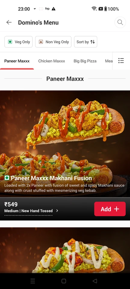 Domino’s: Browse the pizza menu