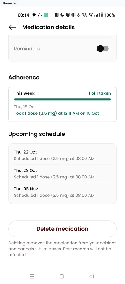 Upcoming doses