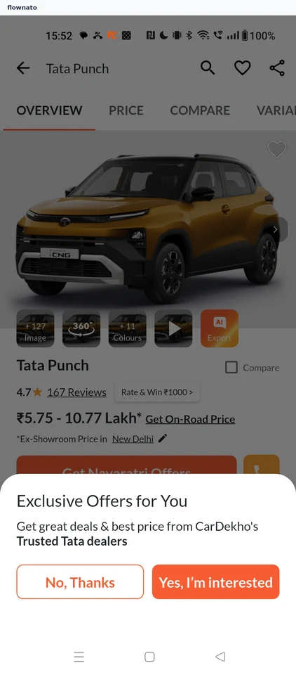 CarDekho Dealer offers prompt