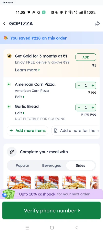 Zomato: Cart