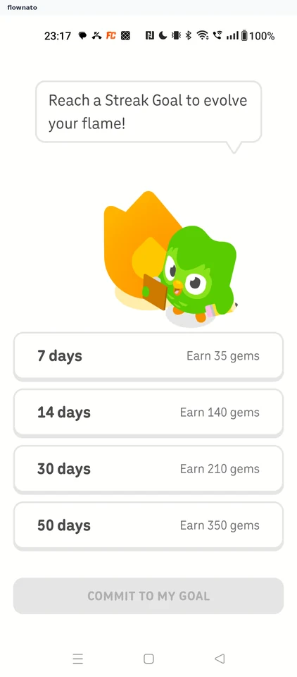 Duolingo: Streak goal