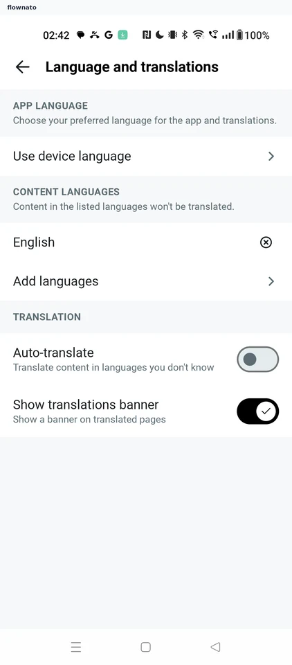 Reddit: Content language added