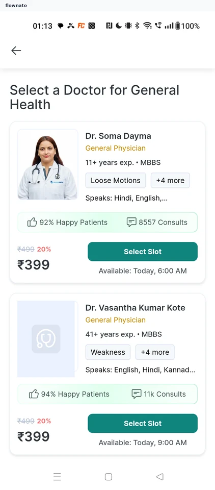PharmEasy: Pick a doctor