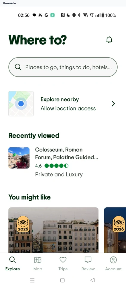 Tripadvisor: Start on Explore