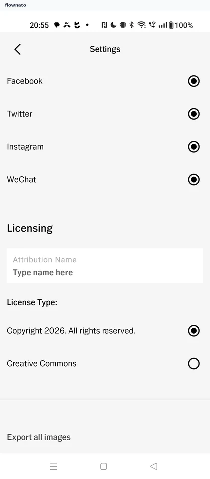 VSCO: Settings