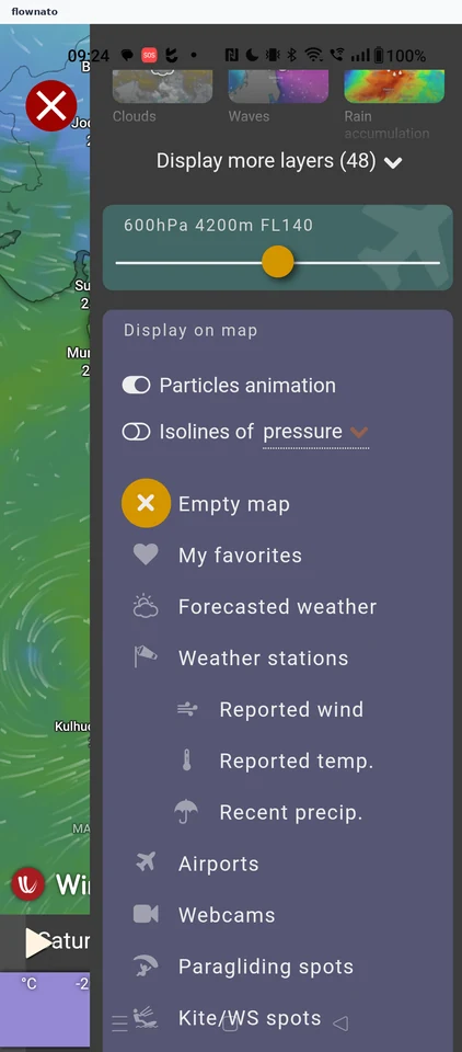Windy: Menu