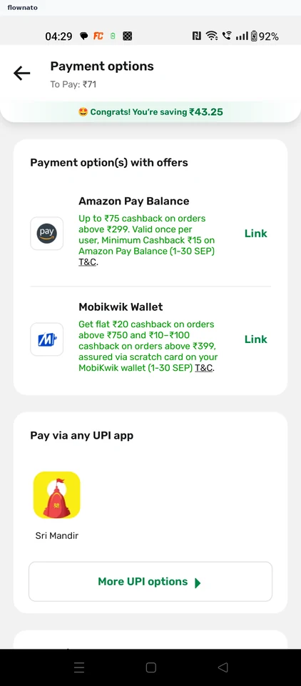 bigbasket Payment options