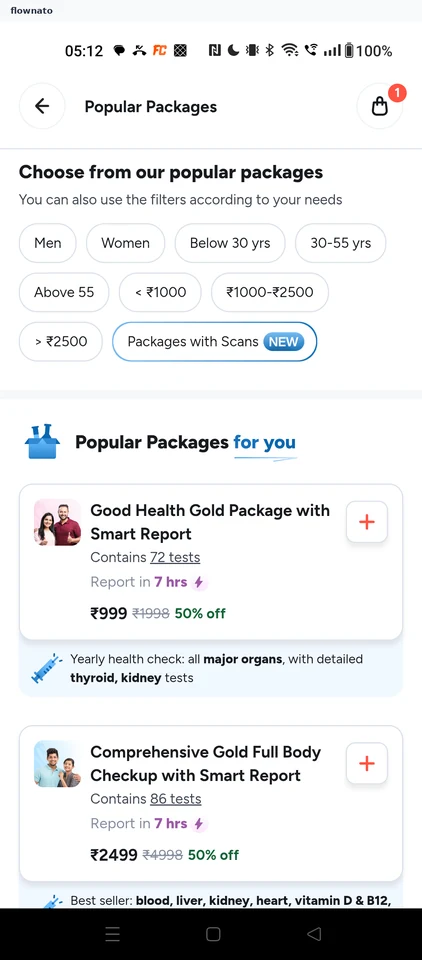 Tata 1mg: Popular packages