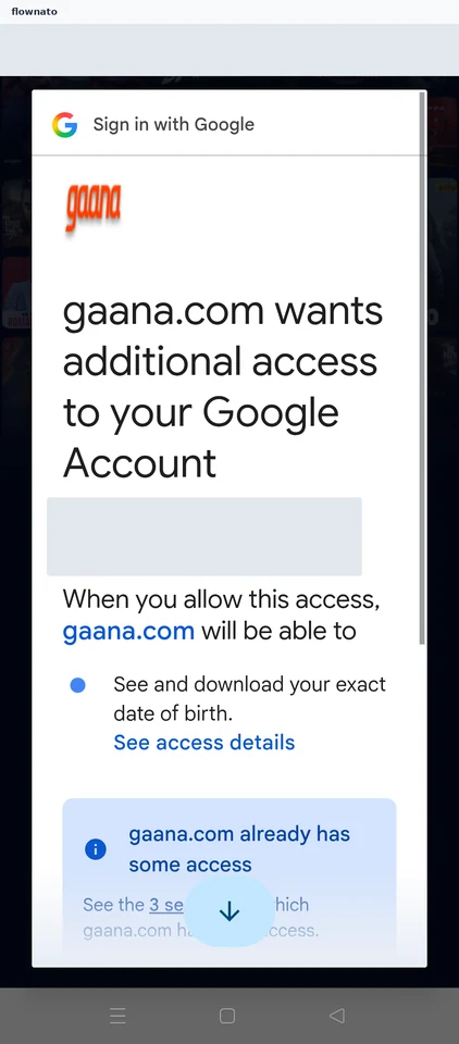Gaana Google consent