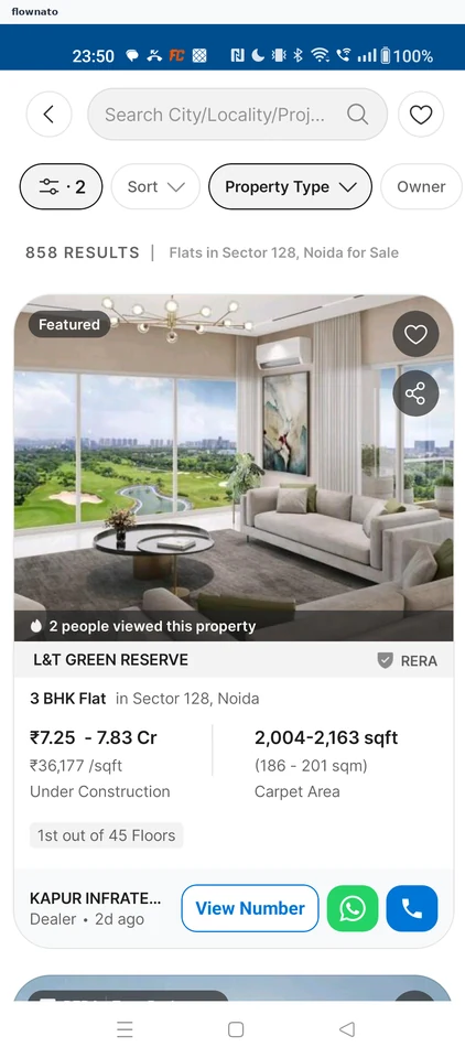 99acres: Property results