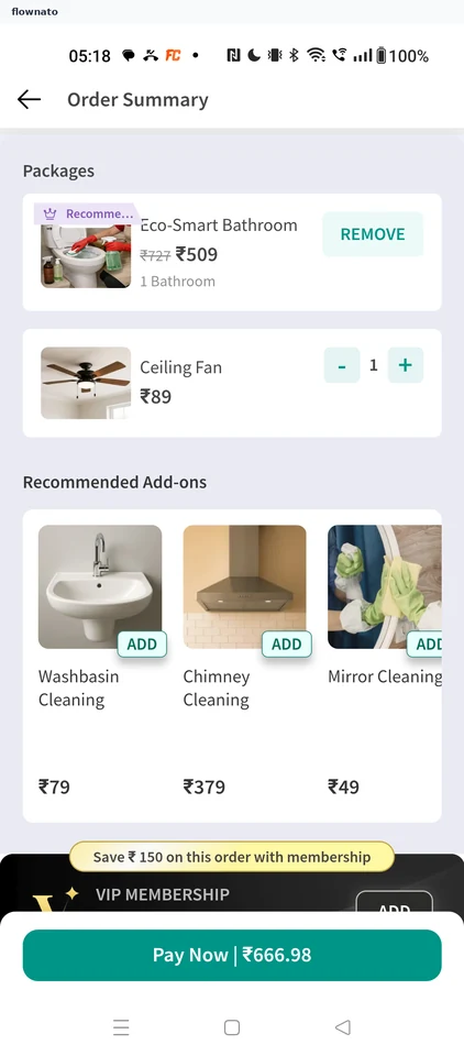 NoBroker: Add-on in the order