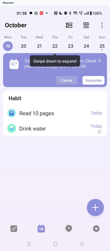 TickTick: Calendar week view