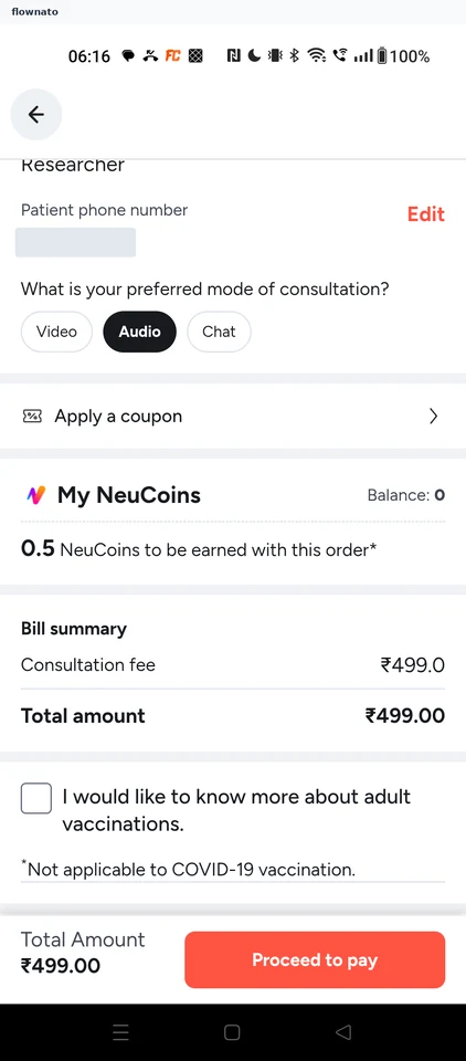 Tata 1mg: Order summary