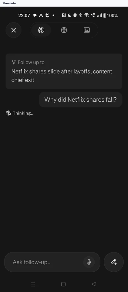 Perplexity: Follow-up thread