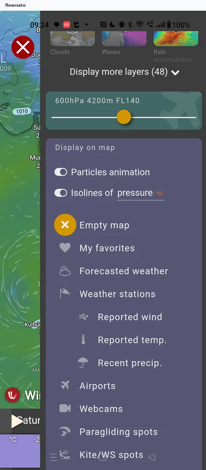 Windy: Menu