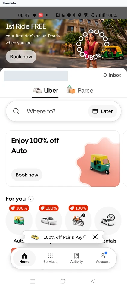 Uber: Home