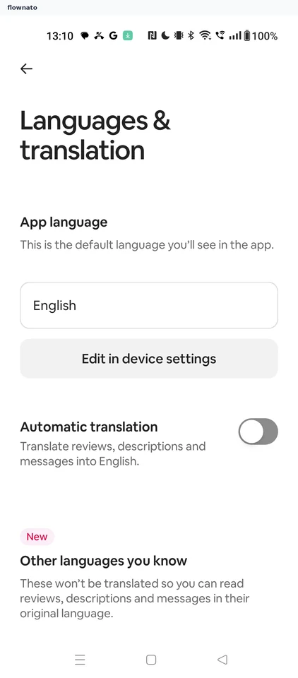 Airbnb: Translation off