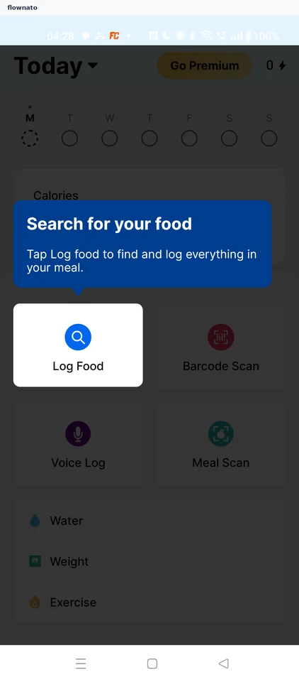 MyFitnessPal: Add menu